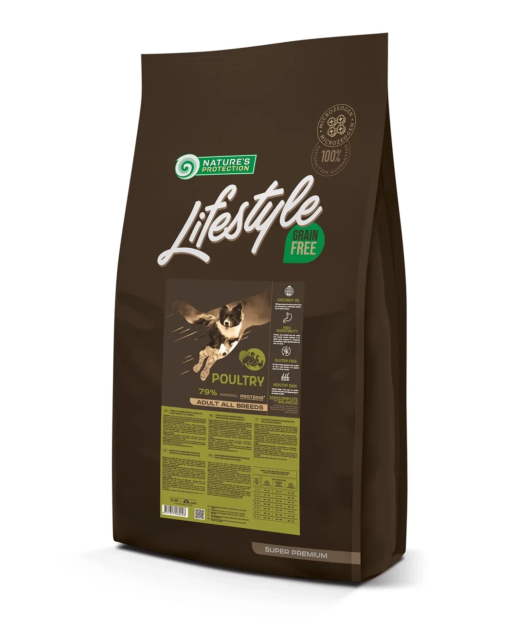 Сухий беззерновий корм для дорослих собак усіх порід Lifestyle Grain Free Poultry 10 кг (м'ясо птиці)