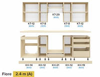 Кухня Фиоре МДФ (Киевский стандарт) 2.4 метра
