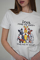 Женская футболка с принтом Dogs
