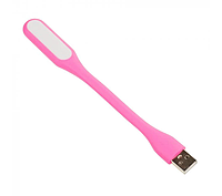 Мини фонарик USB LED для ноутбука, чтения в темноте pink