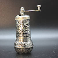 Турецкая ручная перцемолка Acar 11 см. Цвет темное серебро