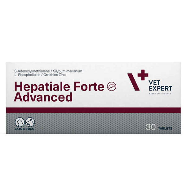 Гепатиал Форте (Hepatiale Forte Advanced) Харчова добавка для підтримки функцій печінки собак і кішок — No30