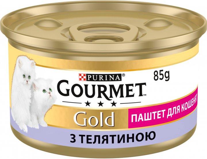 Purina Gourmet Gold Паштет з телятиною для кошенят  85 г вологий корм, фото 1