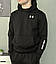 Чоловічий спортивний костюм under armour весняний осінній чорний набір андер армор весна осінь худі штани, фото 2