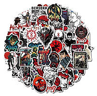 Набір вінілових стікерів наліпок БЕРСЕРК 50 шт