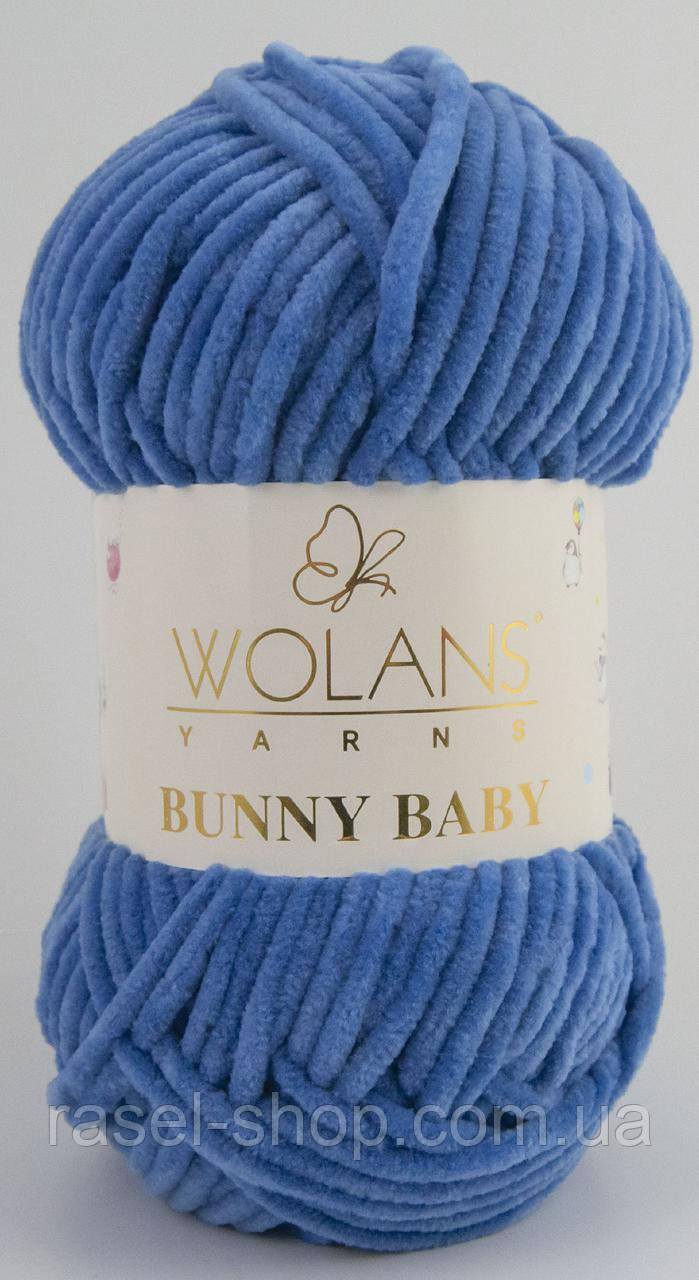 Велюрова пряжа 120 метрів 100 м колір джинс, фото 1