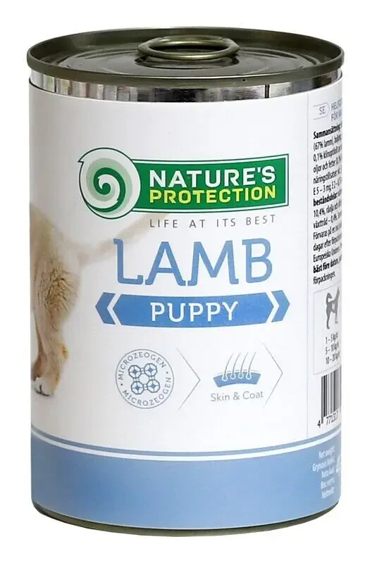 Вологий корм для цуценят всіх порід Nature's Protection Puppy Lamb 800 г (ягня)