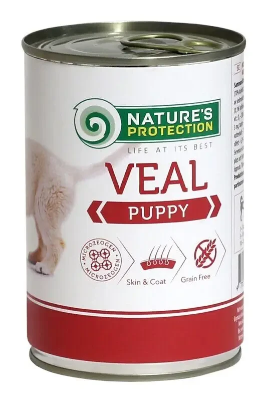 Вологий корм для цуценят всіх порід Nature's Protection Protection Puppy Veal 800 г (телятина)