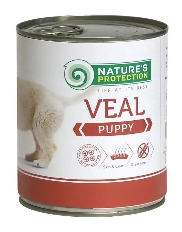Вологий корм для цуценят всіх порід Nature's Protection Protection Puppy Veal 400 г (телятина)