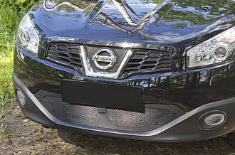 Захисна сітка решітки переднього бампера Nissan Qashqai 2011-2014 р. в. Нісан Кашкай