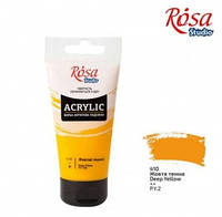АКРИЛОВІ фарби "ROSA Studio" /410/ Жовта темна, 75 мл --KR99