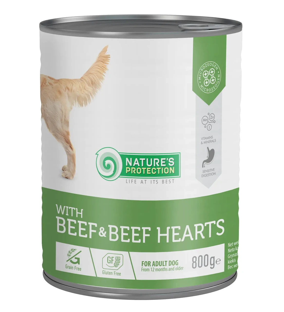 Вологий корм для дорослих собак Nature's Protection with Beef&Beef Heart &800 г (яловичина та яловиче серце)