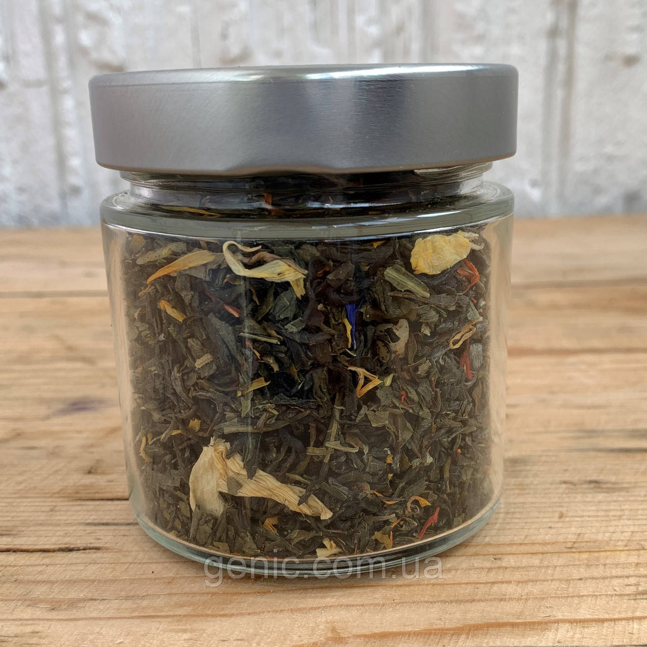 Зелений чай "8 скарбів Шаоліня 🍵🌺💚" 60 грам (баночка 212мл), фото 1