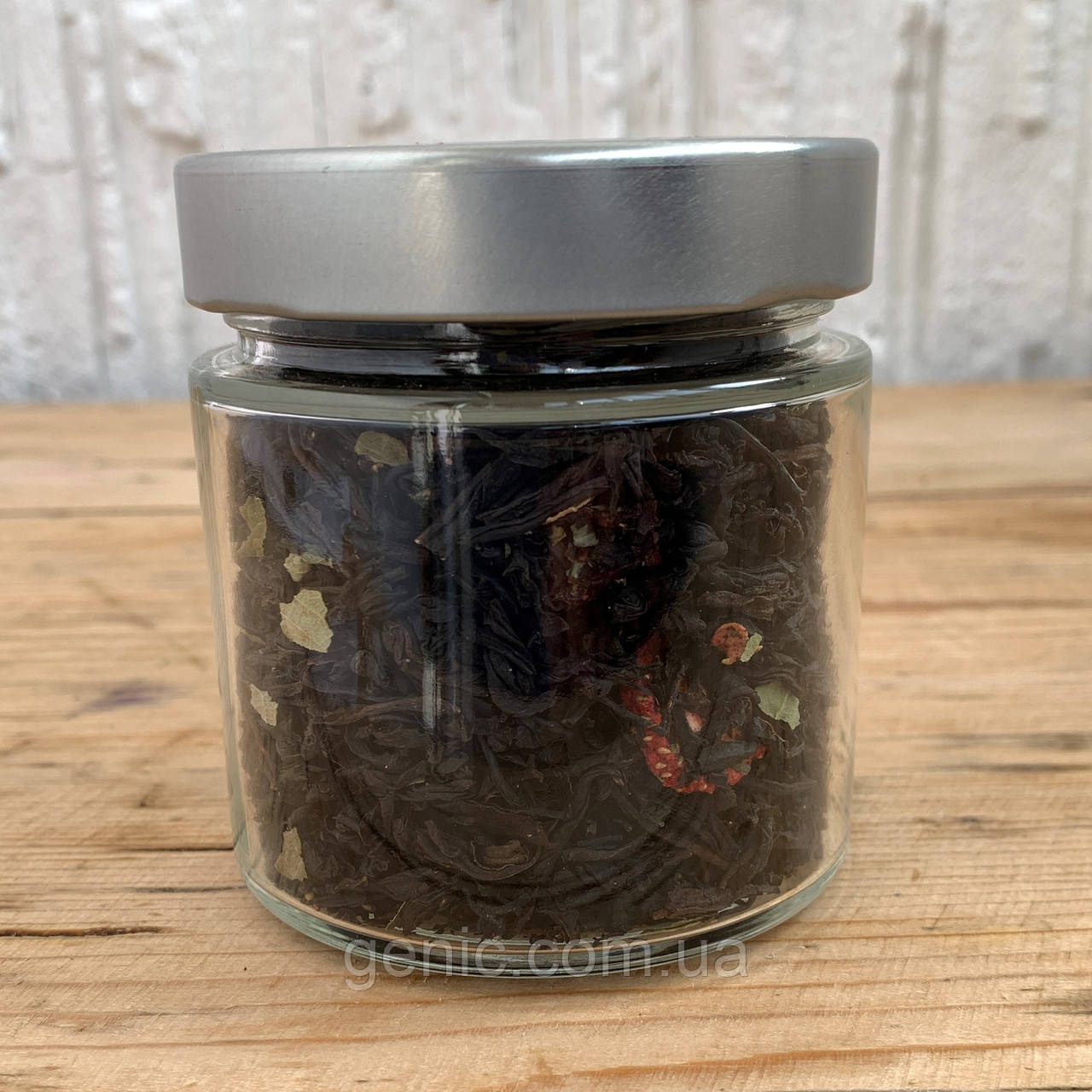 🍵 Цейлонський Чорний чай "Вишня + Суниця" 🍒🍓, 50 грам (баночка 200мл)