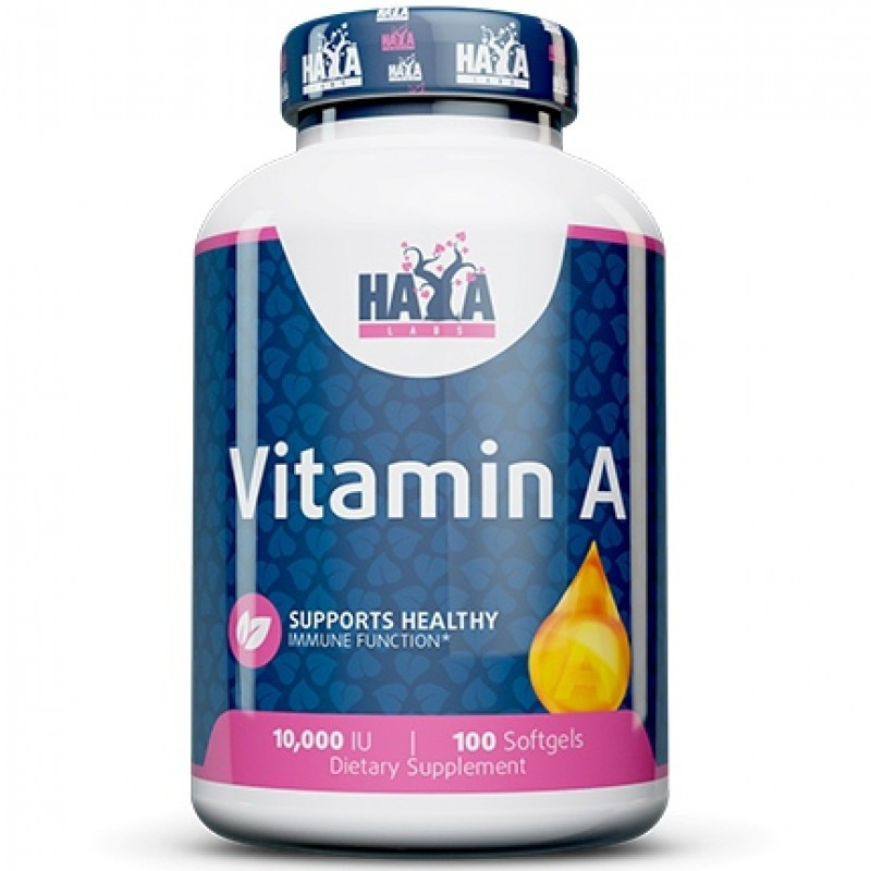 Вітамін A Haya Labs Vitamin A 10,000 IU 100softgels, фото 1