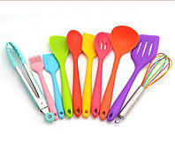 Силиконовый разноцветный кухонный набор аксессуаров Cooking Easy из 10 предметов