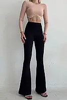 Модные женские брюки-лосины клеш в рубчик турецкие в расцветках в размерах S-2XL