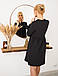 Класичне жіноче офісне плаття, витончене та нарядне, чорне, фото 3