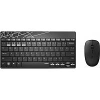 Комплект (клавиатура+мышка) беспроводной Rapoo 8000M Black