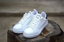 Кросівки жіночі білі stan smith Adidas з чорними вставками