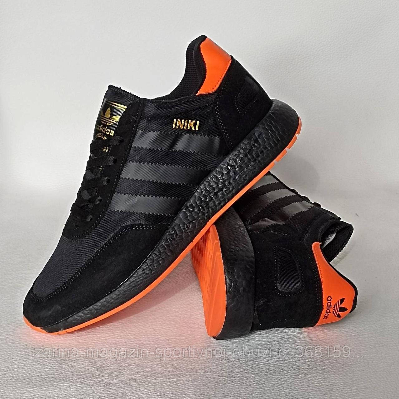 Кроссовки мужские Адидас Иники. Adidas Iniki замш сетка черные (ID ...