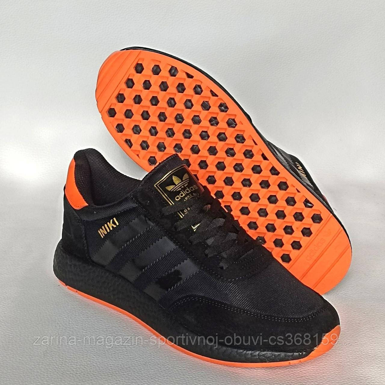 Кроссовки мужские Адидас Иники. Adidas Iniki замш сетка черные (ID ...