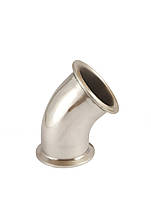 Відвід нержавіючий під кламп 51*1.5 мм, 45° AISI 304