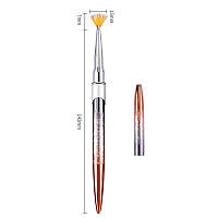 Кисть веерная для дизайна ногтей