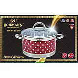 Каструля з кришкою 3.6 л, Ø 20 см Bohmann BH 0127-20 red - MegaLavka, фото 8