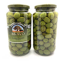 Оливки зелені "Оближеш пальчики" з кісточками в маринаді та оливковій олії. Bravo (Іспанія) Вага: 1000г
