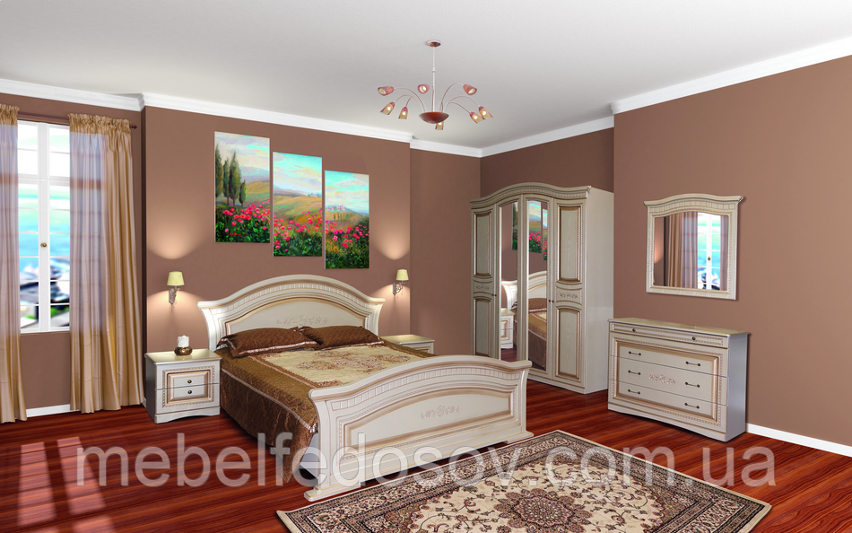 Спальня 4Д Николь патина (Світ мебелів) - фото 1 - id-p296335942