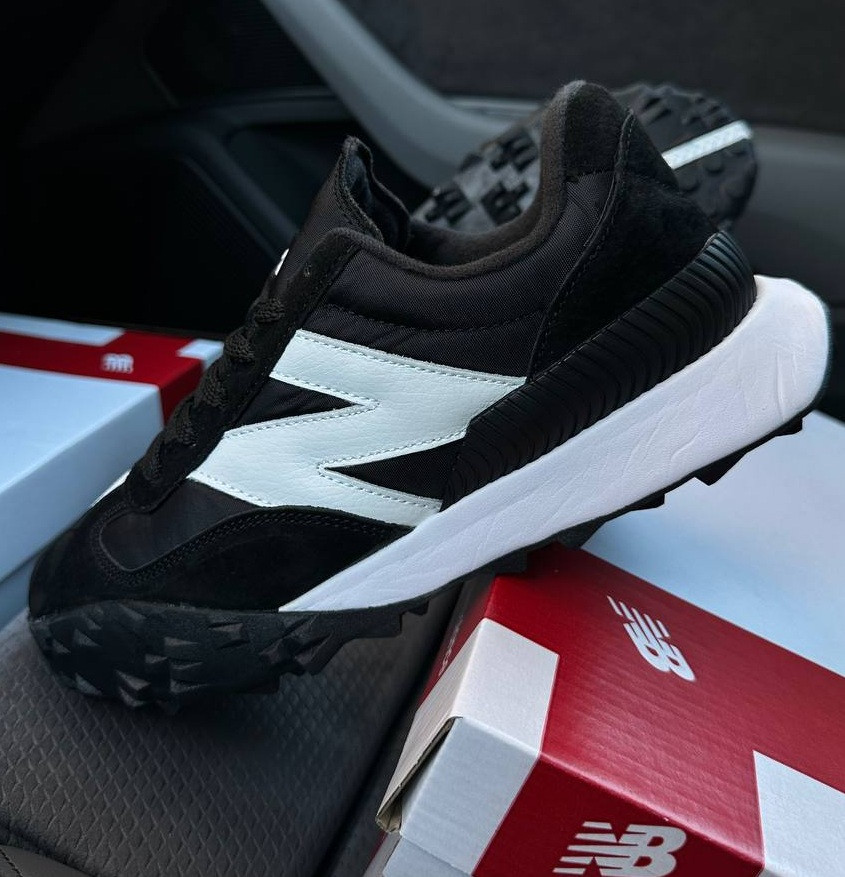 Чоловічі кросівки New Balance XC-72 весна-осінь повсякденні замша чорні. Живе фото