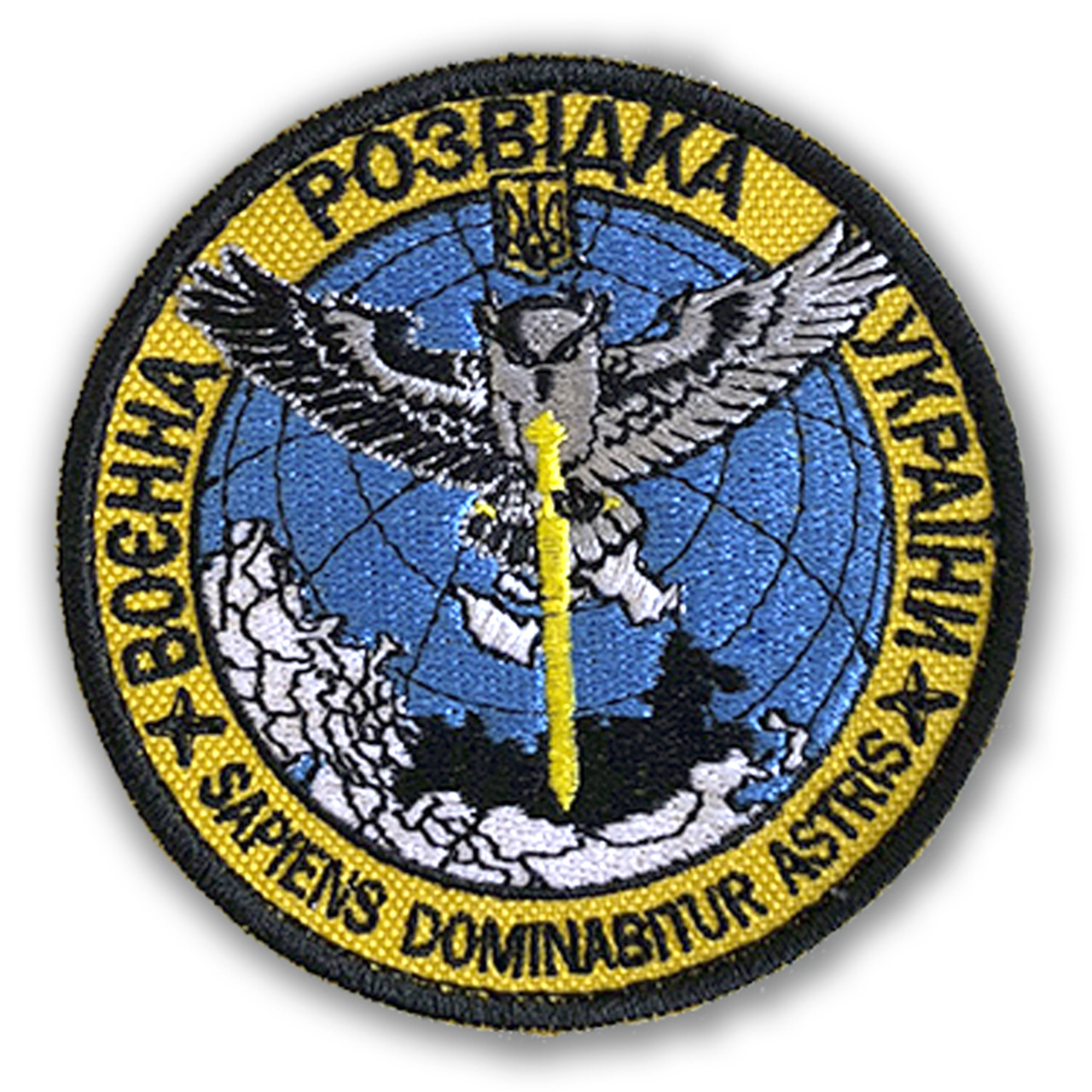 Шеврон, нашивка ВОЄННА РОЗВІДКА УКРАЇНИ з липучкою