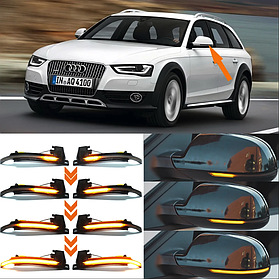 LED динамічний сигнал повороту у дзеркало AUDI (Ауді) A4 (B8), A5 (8T), A6 (C6 FCL), A8 (D3 FCL), Q3 (8U)