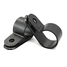 Скоба кабельна під гвинт 9.5mm 3/8R нейлонова Чорний