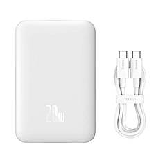 УМБ Power Bank (зовнішній акумулятор) Baseus 10000 мАг для iPhone 12/ 13/ 14 Білий (PPCX030002), фото 3