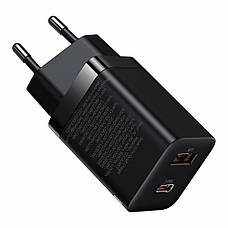 Зарядний пристрій (зарядка) для телефону Baseus Super Si Pro Type-C + USB 30 W Чорний (CCSUPP-E01), фото 3