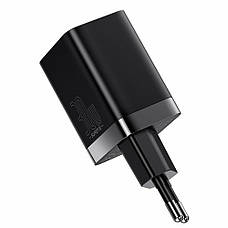 Зарядний пристрій (зарядка) для телефону Baseus Super Si Pro Type-C + USB 30 W Чорний (CCSUPP-E01), фото 4
