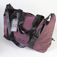 Вишневая дорожная женская сумка Emkeke, Большая вещевая текстильная спортивная мягкая сумка с длинными ручками