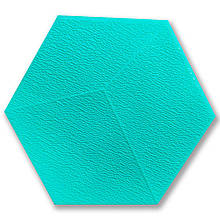 Декоративний самоклеючий шестикутник 3D блакитний 200x230мм (1105) SW-00000745