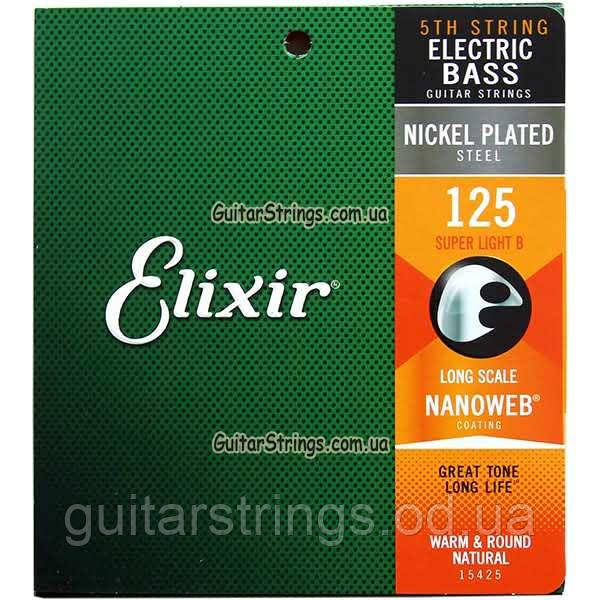 Струна для бас-гітари Elixir 15425 Nanoweb.125 Long Scale