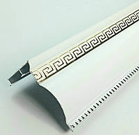 Карниз алюміієвий подвійний "модель 08 Греція " -3.5м -білий+золото +срібло