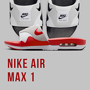 Нові шльопанці Nike Air Max 1 Sport Red або White Black