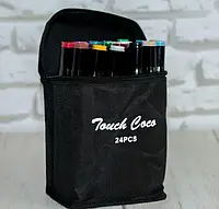 Набор скетч маркеров TOUCH COCO 24 шт в черной сумочке