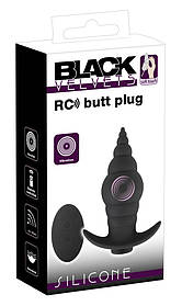 Анальна пробка з вібро Black Velvets RC Butt Plug