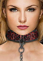 Нашийник Luxury Collar with Leash - Burgundy, фото 3