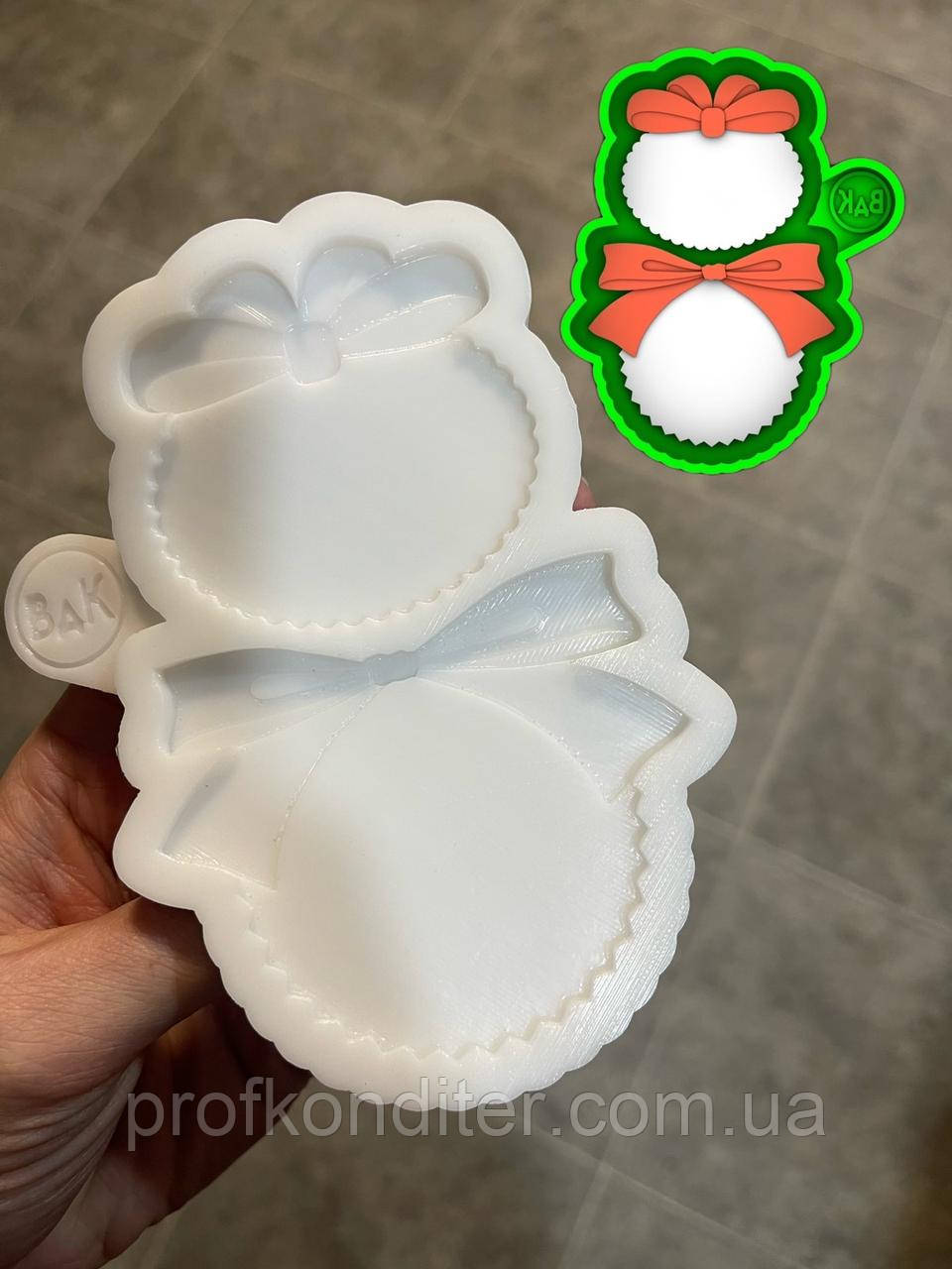 ЕКСКЛЮЗИВ! Силіконовий Молд для шоколаду "Рамочки з бантами №2", фото 1