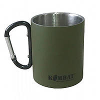 Кружка 330 мл. KOMBAT UK Carabiner Mug Stainless Steel 120 г
