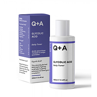 Q+A, Glycolic Acid Daily Toner, Тонер для лица с гликолевой кислотой, 100 мл