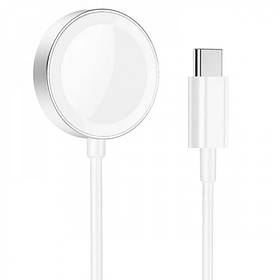 Бездротовий зарядний пристрій для Apple Watch 1/2/3/4/5/6/7/SE Hoco CW39C Wireless charger Білий